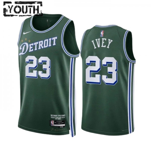 Detroit Pistons Trikot Jaden Ivey 23 Nike 2022-23 City Edition Grün Swingman - Kinder Detroit Pistons Trikot Jaden Ivey 23 Nike 2022-23 City Edition Grün Swingman - Kinder